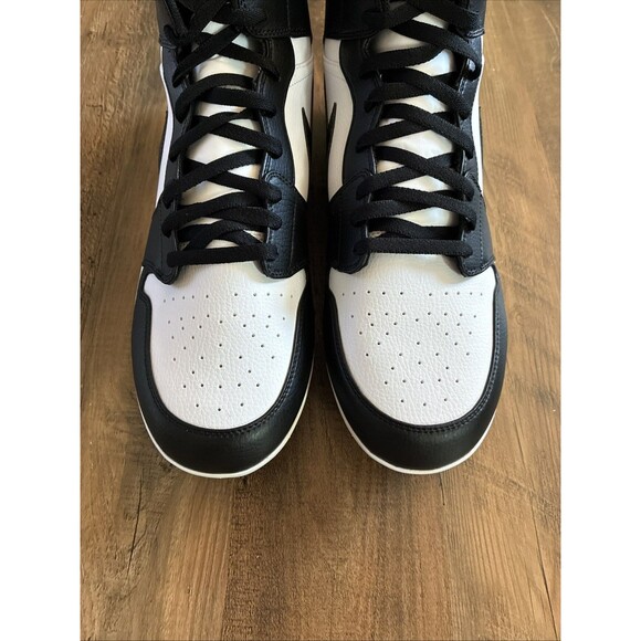 Nike Air Jordan 1 Mid TD Men Size 15 Panda White Black Football Cleat FJ6805-100 main image 2